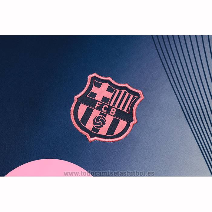 Chandal del Barcelona Manga Corta 2025-2026 Azul Rosa - Pantalon Corto